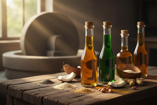 🌿 From Seed to Sanctuary: The Timeless Art of Stone-Pressed Oil Production